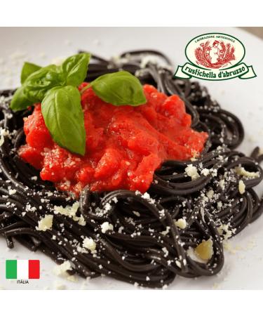 Buy Rustichella d'Abruzzo Spaghetti Neri with Squid Ink - 500g | Authentic Italian Pasta for Gourmet Dishes - International Shipping Available - Buy Online on SooperMarket.com