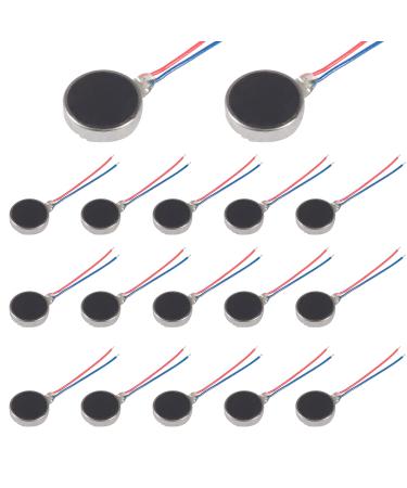 17PCS 10x2.7mm Mini Vibration Motors 1027 DC 3V Micro Mini Tiny Flat Coin Button-Type Vibrating Motors with Two Wires for Mobile Cell Phone Pager Tablet Household Appliances 10mmx2.7mm