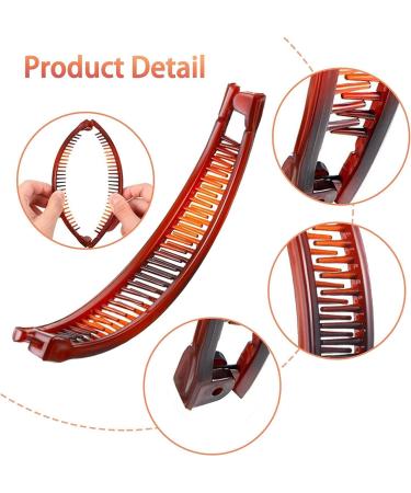 Vintage Banana Hair Clips Set for Thick Curly Hair - Fishtail Combs for Women and Girls (Style I) - Buy Online on SooperMarket.com