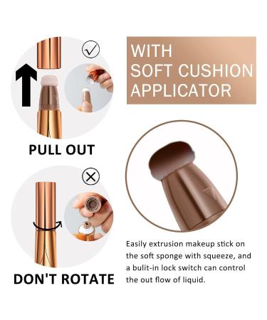 Prreal Contour Beauty Wand - Liquid Face Concealer Pen with Cushion Applicator | Waterproof Blendable Contouring Makeup | 0.53oz (#08) - Buy Online on SooperMarket.com