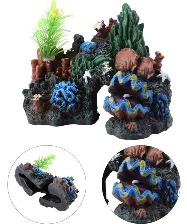 Aquarium Coral Rock Decoration Coral Reef Ornament Vivid Artificial Resin Coral Cave Environments Ornaments Aquarium Fish Tank Resin Decorations - Buy Online on SooperMarket.com