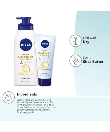 NIVEA Skin Firming Body Lotion Variety Pack - Hydrating 16.9 Fl Oz Lotion & Firming 6.7 Oz Gel Cream - Buy Online on SooperMarket.com