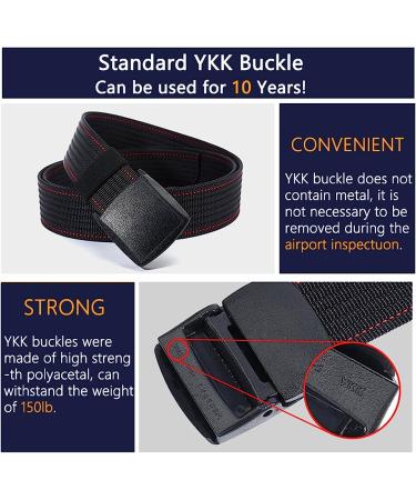LionVII Men's Adjustable Breathable Belt with Plastic Buckle - Blue, Trim-to-Fit, 27-46 - Buy Online on SooperMarket.com