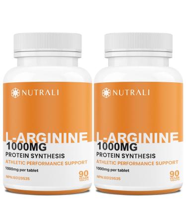 New 1000mg HIGH STRENGTH L Arginine Tablets - Pure Arginine Powder Powerful Nitric Oxide Supplement Boost Protein and Creatine Synthesis Stamina and Athletic Dominance Designed for Men requiring Peak Performance and Endurance Non-GMO Gluten-Free - 180 Veg