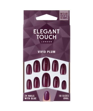 Elegant Touch Core Colour Nails Vivid Plum VIVID PLUM 24 Piece Assortment