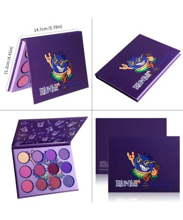 DE LANCI Professional Purple Eyeshadow Palette - 12 Shades, Waterproof & Long Lasting - High Pigmented Matte, Shimmer, and Metallic - Small & Cute Makeup Palette - Buy Online on SooperMarket.com