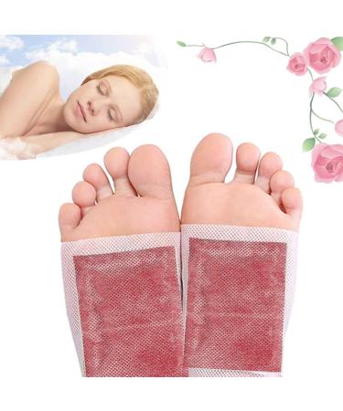 Bamboo Vinegar Natural Cleansing Foot Pads Feet Patches with Easy to Use Environmental Protection Breathable Skin-Friendly for Sleep Better Foot Care Relieve Stress (100 pcs)