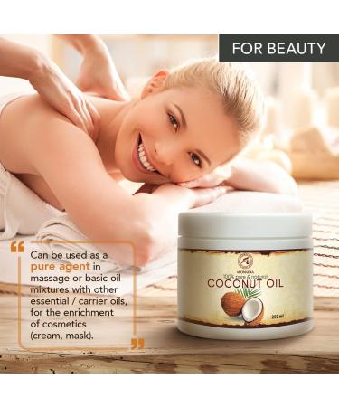 Coconut Oil 250ml - Cocos Nucifera Oil - Indonesia - 100% Pure & Natural Cold Pressed - Best Benefits for Skin Hair Face Body Care - Unrefined Coconut Oils - Buy Online on SooperMarket.com