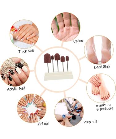 Kisangel 1 Set Nail Sand Ring Cap Electronic Accessories Pedicure Tools for Feet Pedicure Kit Polisher Sand Manicure Nails Nails Cuticle Tools Mounted Polishing Heads Display Box With Nails 8x6cm White - Buy Online on SooperMarket.com