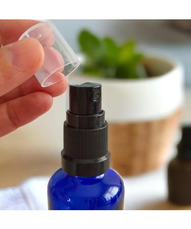 Premium Glass Spray Bottle - Empty Fine Mist Sprayer with Clear Cap - Ideal for Aromatherapy Essential Oils Cleaning Solutions Hair Care & Wellness - Durable & Travel-Friendly (Blue 100ml - 6) 100ml - 6 Blue - Buy Online on SooperMarket.com