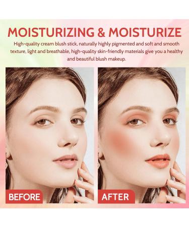 Beautfave 3-in-1 Cream Blush Stick Waterproof & Lightweight Blush for Lip, Cheek, and Eye Pink - Buy Online on SooperMarket.com