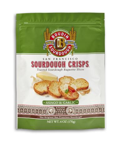 San Francisco Boudin Bakery Sourdough Crisps-Asiago & Garlic