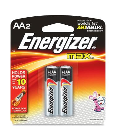 2 Pk AA Energizer Max Battery