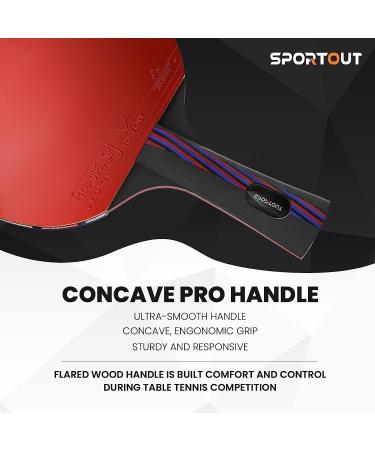 Sportout Ping Pong Paddle - Professional Table Tennis Racket with Case | For Advanced Training and Tournament Play - Buy Online on SooperMarket.com