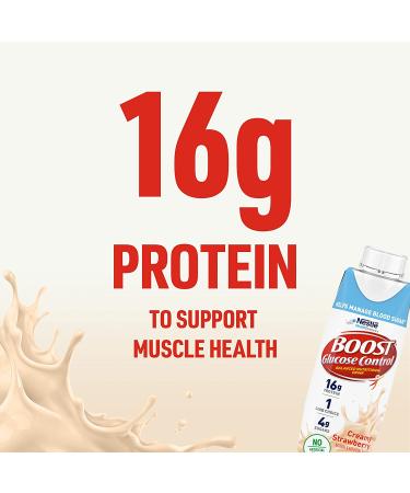 BOOST Glucose Control Creamy Strawberry 8 fl oz Carton - Pack of 24 - Buy Online on SooperMarket.com