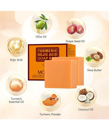 Tamoskiny Kojic Acid & Turmeric Soap for Dark Spots & Acne - 2 Pack 200g/7OZ - Buy Online on SooperMarket.com
