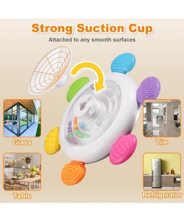 Echocube Suction Toy for Babies | Rotating Sensor & Gyroscope Fidget Spinner | Early Education & Swimming Toys for Kids - Buy Online on SooperMarket.com