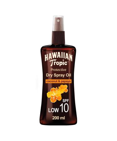 HAWAIIAN TROPIC - Protective Dry Oil Spray SPF 10 | with Coconut and Papaya | 200ml