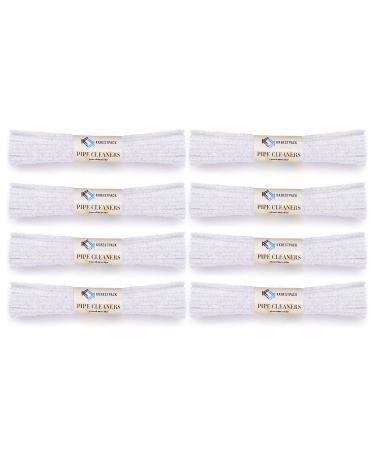 Kkbestpack White Hard Bristle Pipe Cleaners 8 Bundles 352 Count Glass Cleaner (Hard)