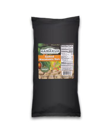 Hamakua Macadamia Nuts - Bulk Macadamias - Hawaiian Grown Dry Roasted Half and Whole Macadamias - Natural Eco-Friendly Macadamia Nuts - Salted Macadamia Nuts - 20oz Salted 1.25 Pound (Pack of 1)