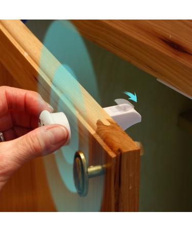 Magnetic Cabinet Locks (12 Locks + 2 Keys) with Adhesive  Easy Installation Tool - Child Proof Drawers - No Tools Or Screws Needed - Jool Baby - Buy Online on SooperMarket.com