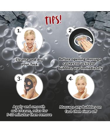 7th Heaven Charcoal Detox Bubble Sheet Face Mask - Purifying Charcoal & Oxygen Bubbles for All Skin Types - Quick Pore Cleansing - Buy Online on SooperMarket.com