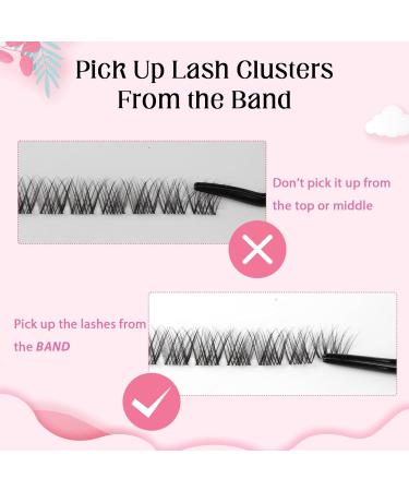 Parriparri Cluster Lashes 120Pcs Individual Lash Extensions 8-16MM | Natural Wispy Fluffy DIY Lash Clusters | False Eyelashes Extension with Clear Band - W61 - Buy Online on SooperMarket.com