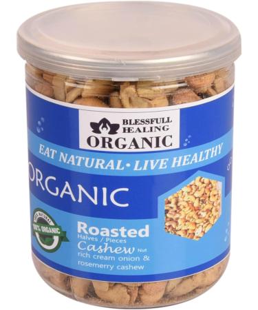 Blessfull Healing Organic Natural Vegan Rich Cream Onion Rosemerry Roasted Halves/Pieces Cashew Nuts Crunchy Kaju 250 Gram - Buy Online on SooperMarket.com