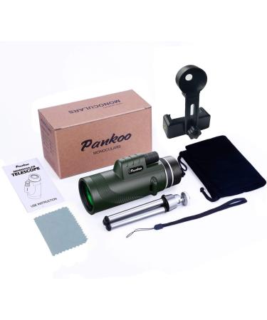 Pankoo 40X60 Monocular High Power Monocular Scope for Bird Watching Traveling Concert Sports Game with Phone Adapter Tripod - Buy Online on SooperMarket.com