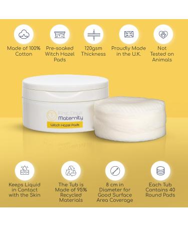 First Day's Motherhood Hamamelis Interludes 40 Round Deposits 8 cm 160 Count | Premium UK Made for Birth & General Use - Buy Online on SooperMarket.com