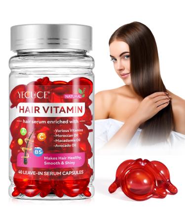 Hair Treatment Serum Hair Vitamin Serum Oils Capsule Moroccan Macadamia Avocado Oils No Rinse and Safe for All Hair
