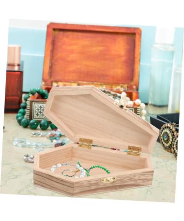 minkissy Box Wood Funeral Dollhouse Coffin Decor Coffins and Caskets Jewelry Casket Terrarium Case Casket Ring Coffin Necklace Organizer Jewelry Organizer Wooden Wedding Small Coffin 15.00X7.80X4.00CM As Shown 1 - Buy Online on SooperMarket.com