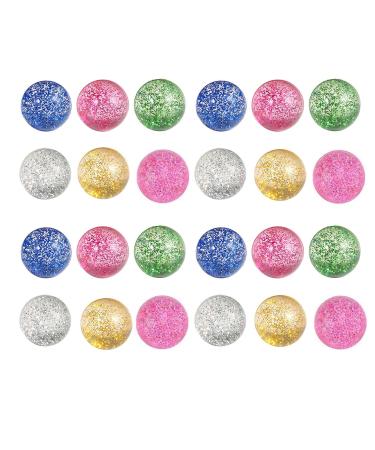 Glitter flummi 24 pieces of glitter flummies for children 32mm flummis children's birthday flummi can be used for birthday gifts rewards in the classroom