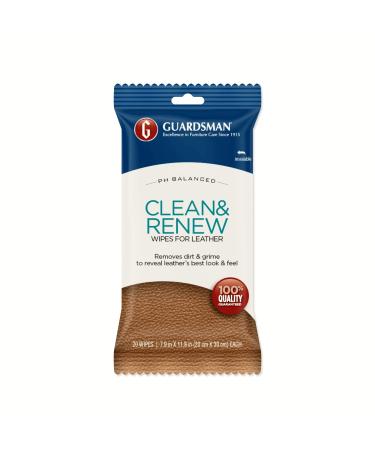 Guardsman 470200 Cleaning Wipes, 7.9 X 11.8 in, Leather, 20 count 20 count Clean and Renew Wipes