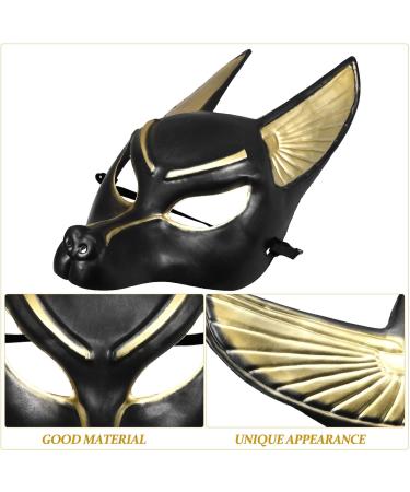 Magiclulu Anubis Mask - Egyptian Costume & Cosplay | Classic Venetian Men's Masquerade & Halloween Party Mask - Buy Online on SooperMarket.com
