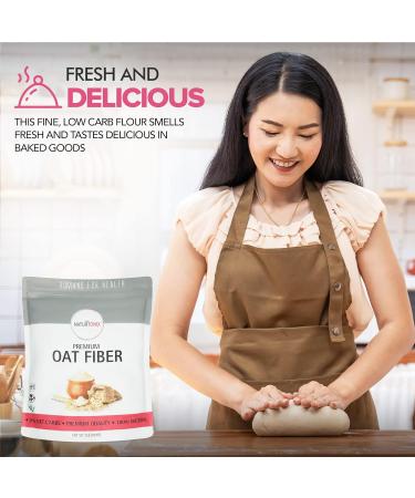 Naturtonix Premium Oat Fiber - Low Carb Flour Alternative - 1 lb Pack - Non-GMO, Vegan, Gluten Free - Keto Friendly - Buy Online on SooperMarket.com