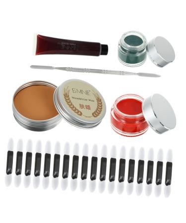NOLITOY Scar Makeup Tools Effects Wax Body Paint Coagulated Blood Fake Scab Blood Fake Blood Makeup Kit Fake Moulding Skin Wax Zombie Fake Blood Plastic Painted Lacquer Wax