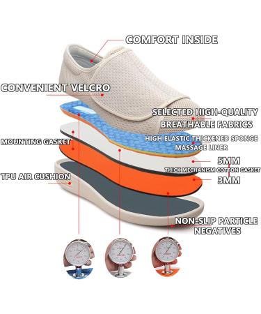 LGZY Extra Wide Fit Diabetic Shoes for Men and Women - Orthopedic Air Cushion Walking Shoes - Size D 37.5 EU - Buy Online on SooperMarket.com