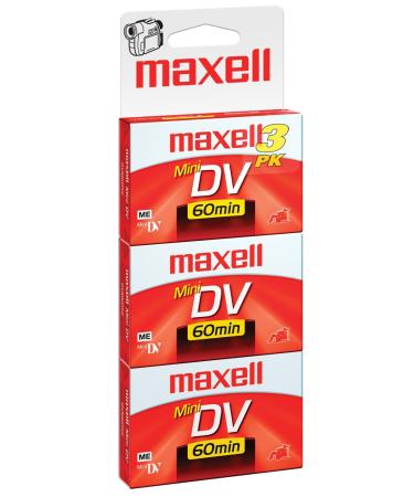 Maxell 298016 Mini DV Cassettes 3 Count