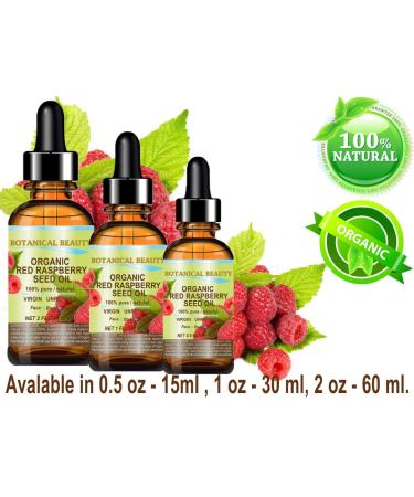 Organic Red Raspberry Seed Oil 0.5 Fl.oz for Face, Body & Hair - Botanical Beauty - Buy Online on SooperMarket.com