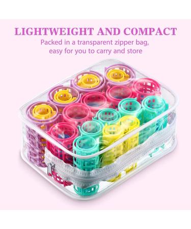 30-Piece Self-Grip Plastic Hair Rollers Set - DIY Hair Curlers for Hairdressing, Salon & Barber Use (5 Sizes) - Buy Online on SooperMarket.com
