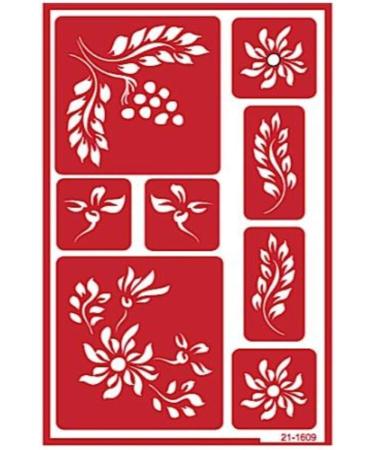 Armour Etch Over N Over Glass Etching Stencils Set - Berries, Fleur De Lis, Corner - Buy Online on SooperMarket.com