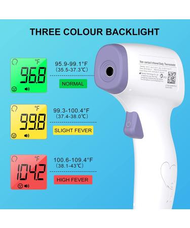 Digital No Touch Thermometer for Adults & Kids - Infrared Fever Alarm with Instant Accuracy - Purple - Buy Online on SooperMarket.com