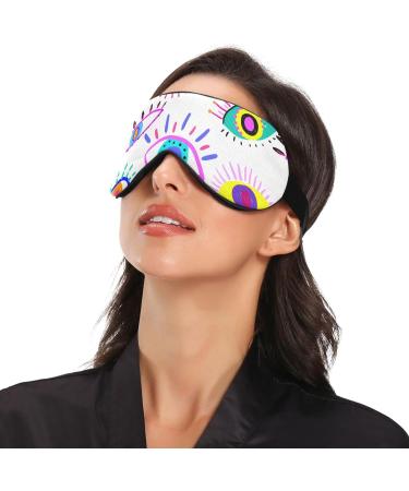 Haskirky Light Blocking Eye Mask - Breathable & Adjustable for Adults | Perfect for Travel, Yoga, Meditation, Office, & Deep Sleep | Comfortable & Colorful - Buy Online on SooperMarket.com