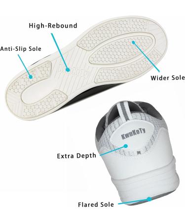 KWUKOTY Men's Orthopedic Walking Shoes Plantar Fasciitis Diabetes Swollen Feet Wide Sizes 7.5-12 White - Buy Online on SooperMarket.com