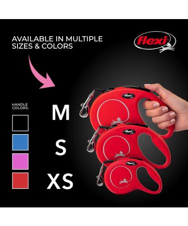 Buy Flexi Classic Retractable Dog Leash - Ergonomic Durable Tangle-Free for Dogs Up to 20 kg - 4.8 m | Size M Black - Buy Online on SooperMarket.com