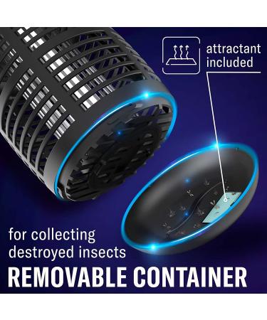 2-in-1 Bug Zapper + Attractant - 4800V Mosquito Killer - Electric Insect Fly Trap - Waterproof Indoor & Outdoor - Bright Light Bulb Lamp for Backyard, Patio, Home - Plug-in - Buy Online on SooperMarket.com
