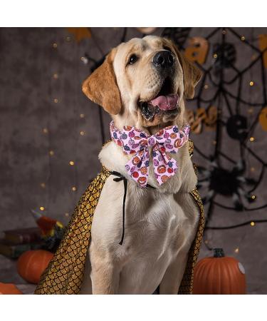 Aring Pet Halloween Dog Collar - Pink Pumpkin Design with Sailor Fly X-Large Cotton Collar with Metal Buckle | Pack of 1 - Buy Online on SooperMarket.com