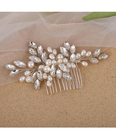 ifundom Bride Hair Comb Lightweight Metal Bride Hair Comb Sparkling Hair Piece Wedding Party Hair Accessory - Buy Online on SooperMarket.com