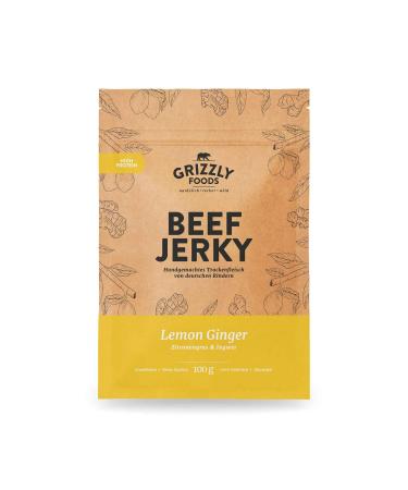 Beef jerky German beef dry meat from beef in the set 5-pack Lemon ginger (5 x 100 g 500 g) 1 piece (5 pack)
